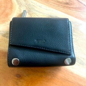 EUC Hammitt all leather Levy Small Checkbook Wallet in Black